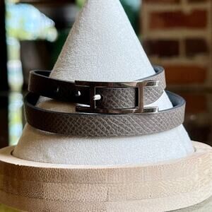 HERMES Behapi Double Tour Swift Epsom Bracelet SZT5